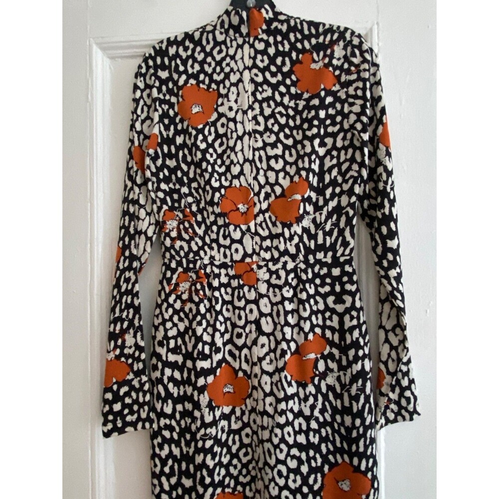 Essentiel Antwerp Silk Leopard Floral KABBEY Dress Size 38 (4) - Long Sleeve - Picture 6 of 16